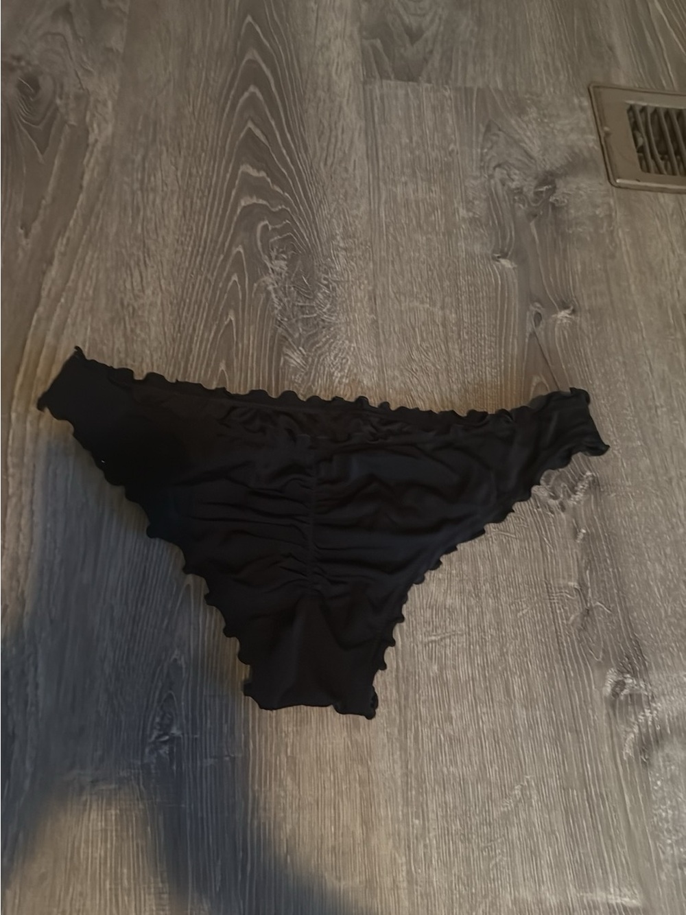 Shade & Shore Black Ruffle Bikini Bottom